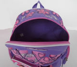 Mochilas bonitas del personaje de dibujos animados, mochilas personalizadas de los niños púrpuras