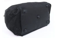 Material de moda modificado para requisitos particulares del poliéster 600D del equipaje negro portátil de los petates