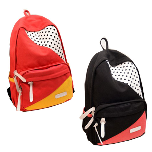 Mochila durable grande de moda para los estudiantes de la escuela secundaria, rojo/negro/amarillo