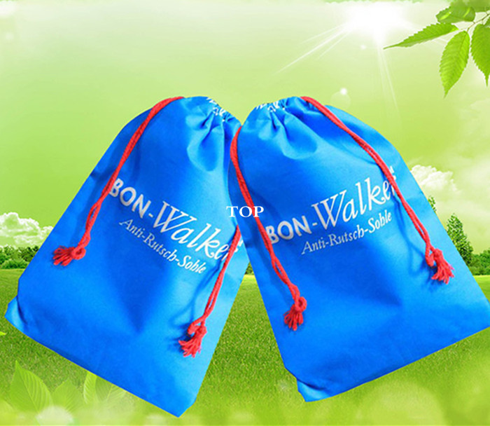 Personalizado la publicidad del bolso de lazo coloreó tamaño no tejido de W25*H30 cm
