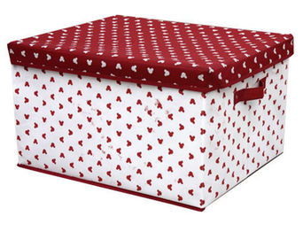 Cajas de almacenamiento no tejidas durables con la cubierta, puntos rojos blancos del OEM PP impresos
