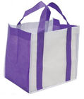 Reutilizables no tejidos llevan los totalizadores promocionales del regalo de los bolsos en púrpura verde