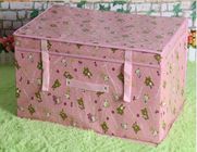 Caja de almacenamiento no tejida plegable modificada para requisitos particulares /bins de la laminación, rosado/amarillo/azul