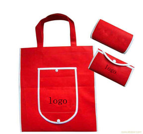 El regalo promocional plegable rojo empaqueta el totalizador Eco de las compras de la lona amistoso